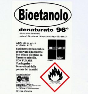 etichetta bioetanolo fuecopared